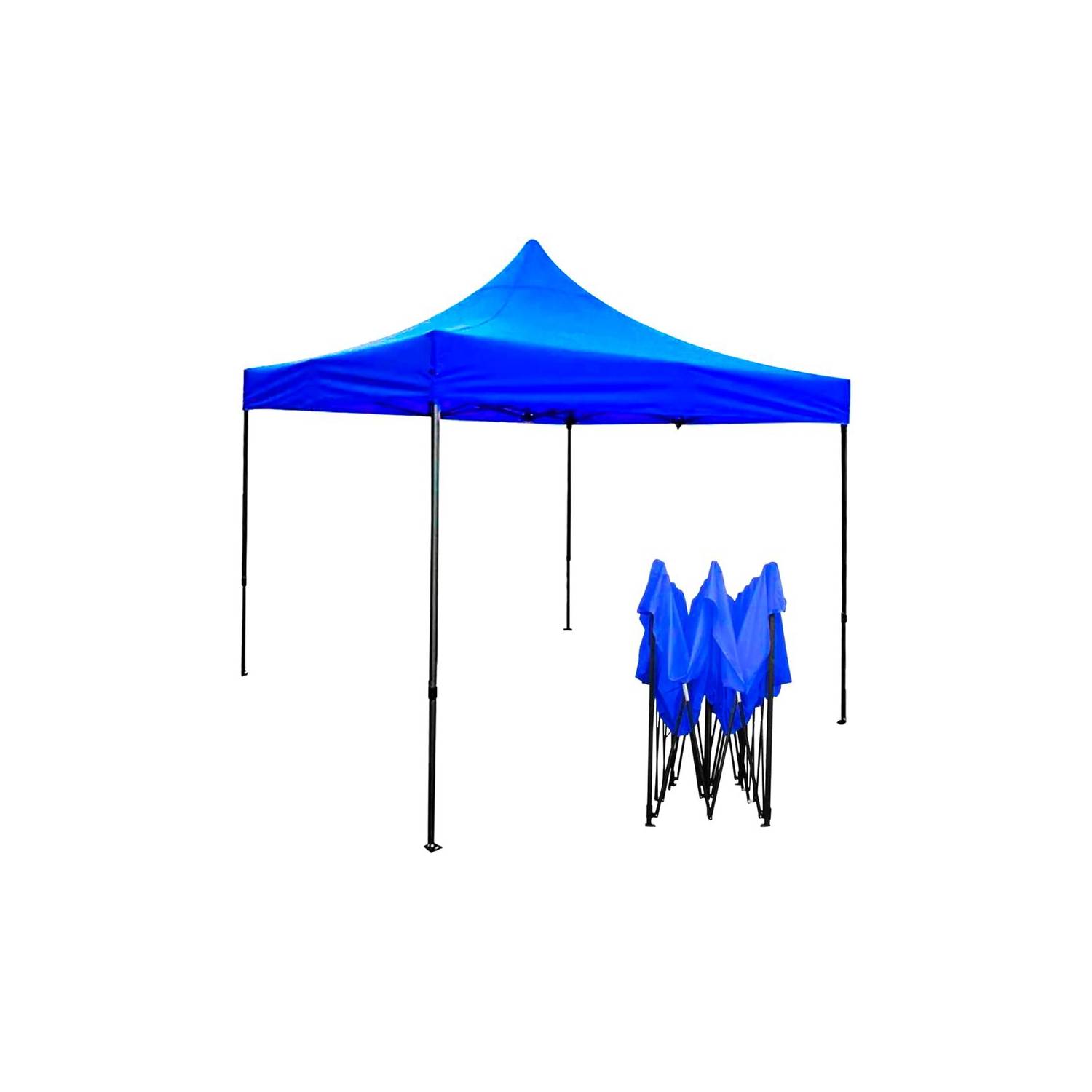 Toldo Carpa Plegable Reforzado 2x2 Impermeable Eventos Color Azul