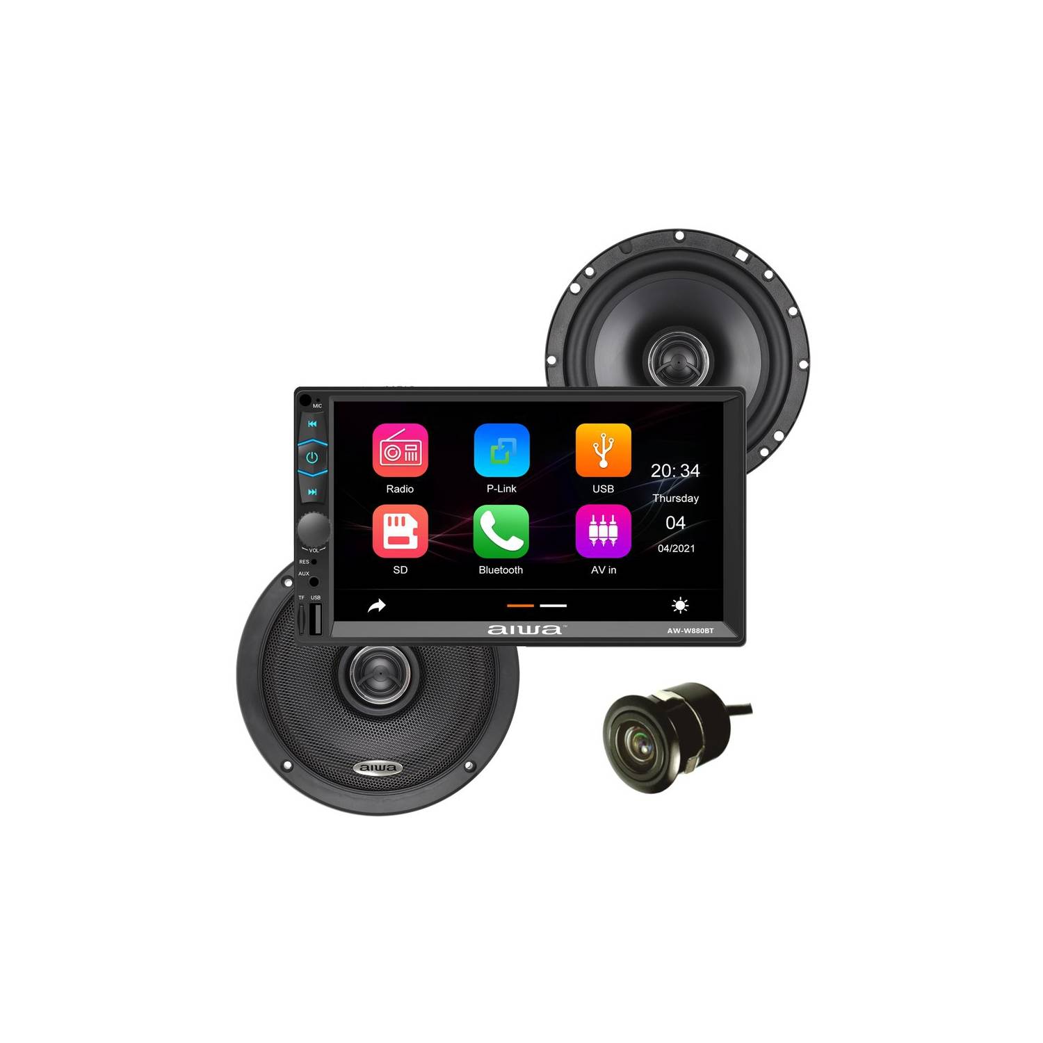 Radio Carro Pantalla 4 Bluetooth Mirrorlink Android Aiwa AW-W440BT