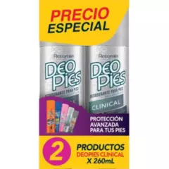 DEO PIES - Desodorante Deo Pies Clinic Dúo X 260 Ml
