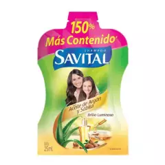 SAVITAL - Shampoo Savital Aceite De Argán & Sábila 20 Sobres X 25 Ml