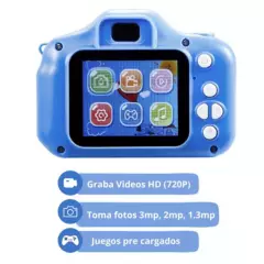 VIVITAR - Camara Digital Infantil Fotos Y Videos Juegos Incluidos Azul