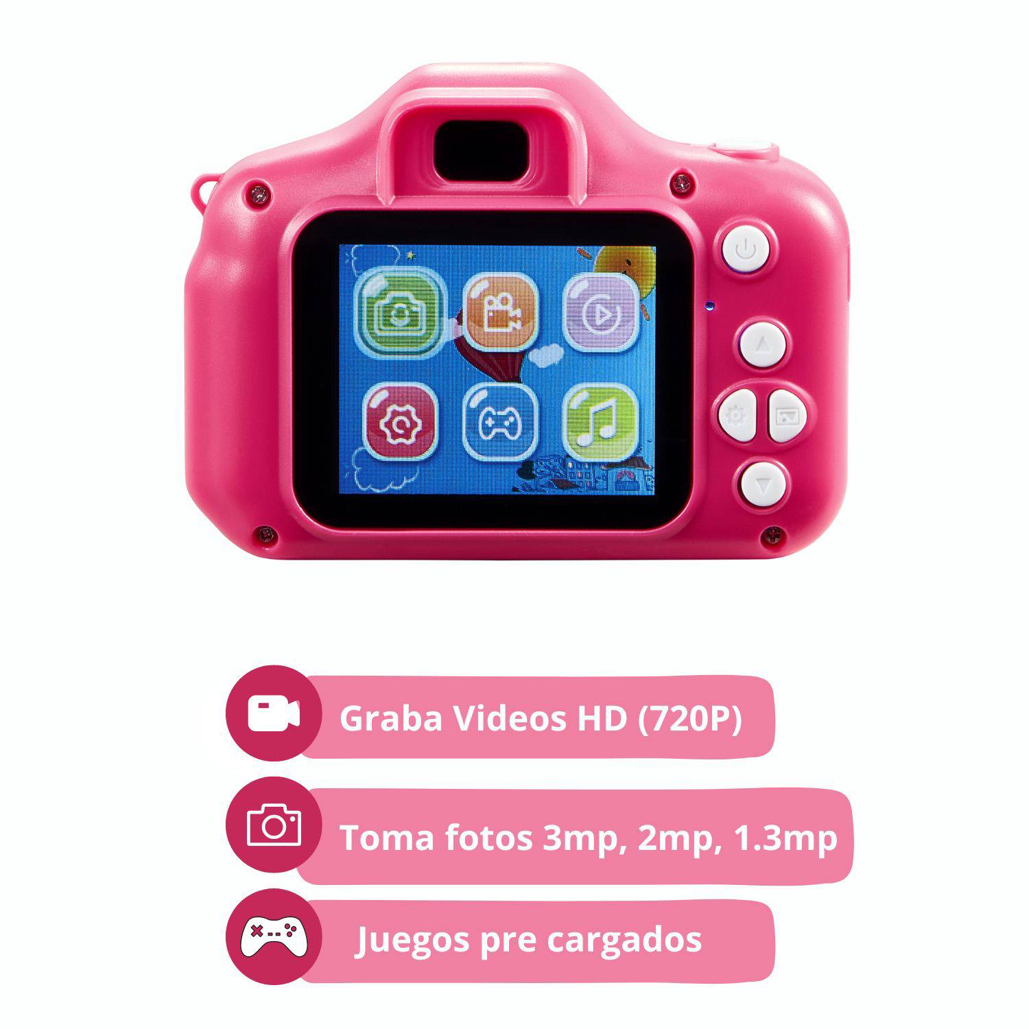 Cámara digital infantil rosa, Camaras