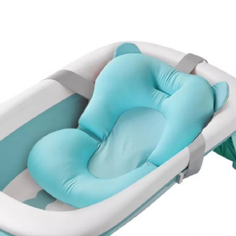 Bañera tina para bebe plegable mas cojin marca induhogar INDUHOGAR