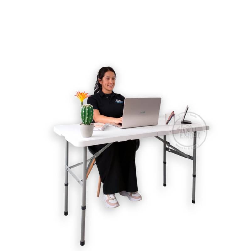 Mesa plegable escritorio banquetera 122x61x73cms marca induhogar INDUHOGAR