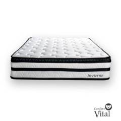 CONFORT VITAL - Colchón Invierno con Pillow Top Confort Vital 140 x 190 28cm blanco