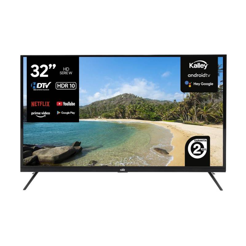KALLEY - Televisor 32" Kalley ATV32HDW Smart TV HD Led Android