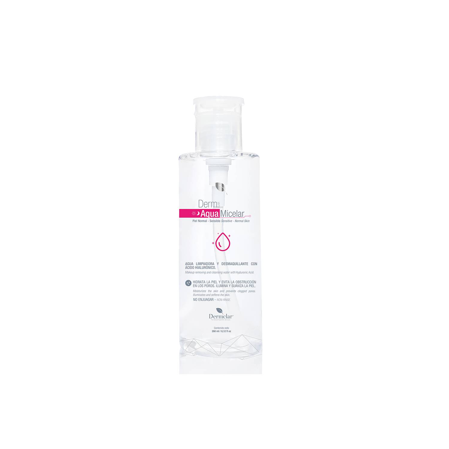 Agua Micelar para Piel grasa - Mixta Dermclar Aqua Micelar 260 ML DERM CLAR