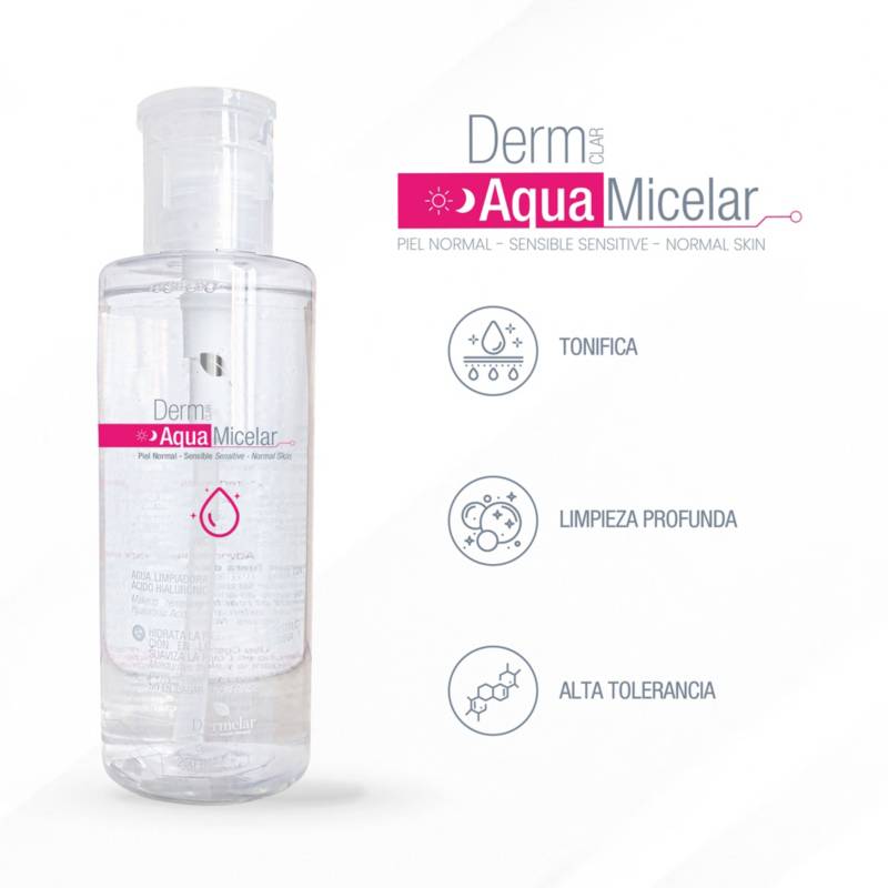 Agua Micelar para Piel grasa - Mixta Dermclar Aqua Micelar 260 ML DERM CLAR