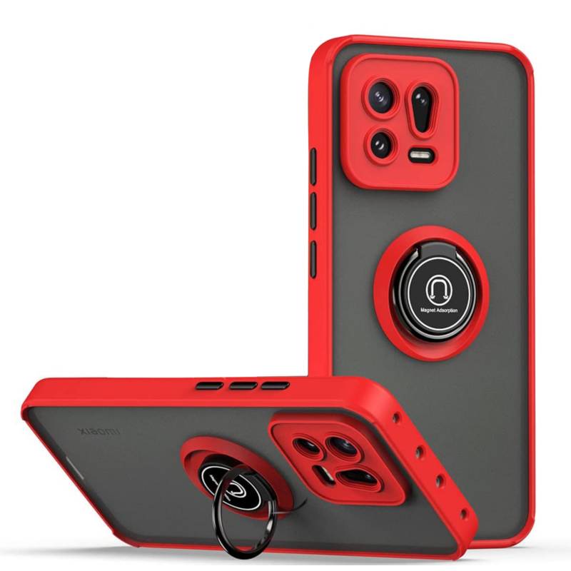 Funda Case Mate Protector Anillo Compatible Xiaomi 13 5G Rojo GENERICO