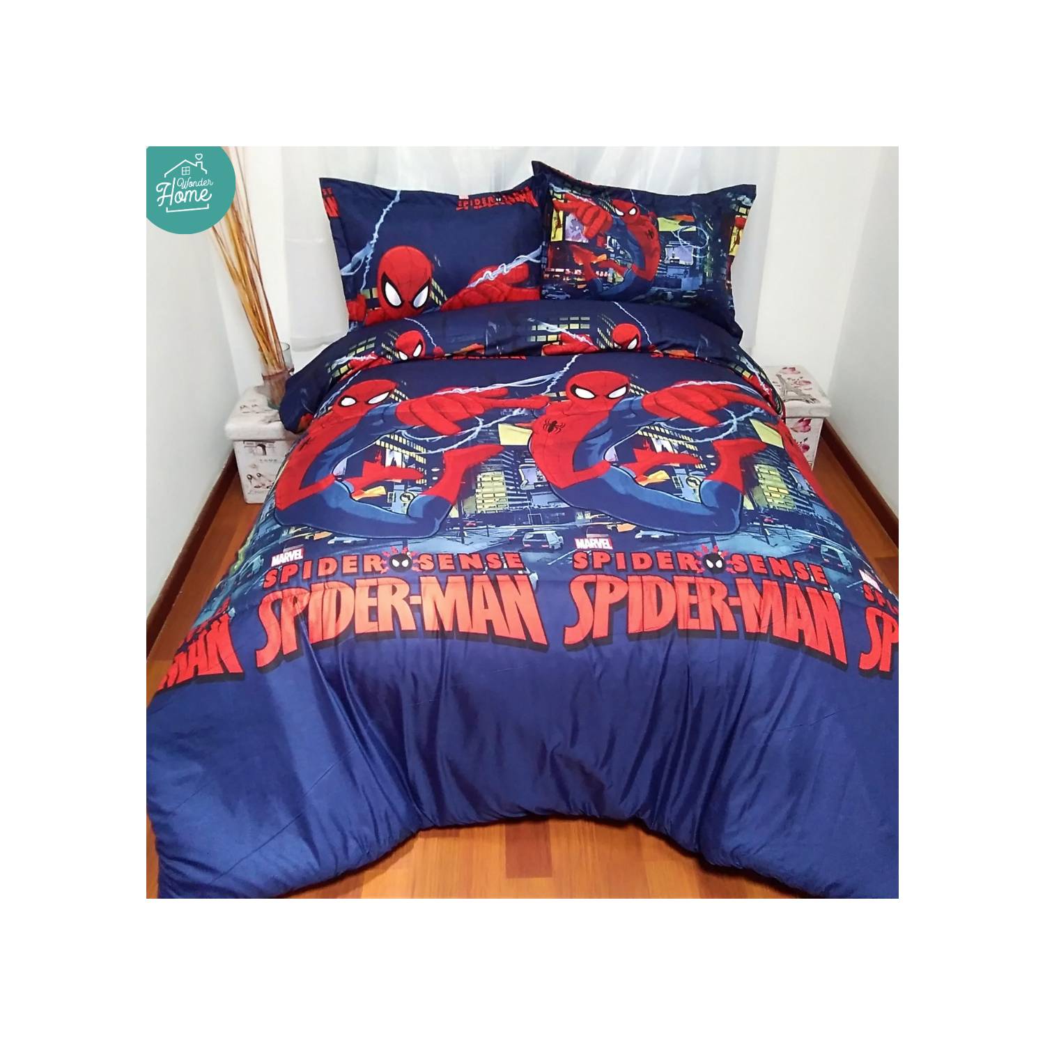 GENERICO Set Duvet Funda Plumón SPIDERMAN Más Juego sábanas SPIDERMAN King  