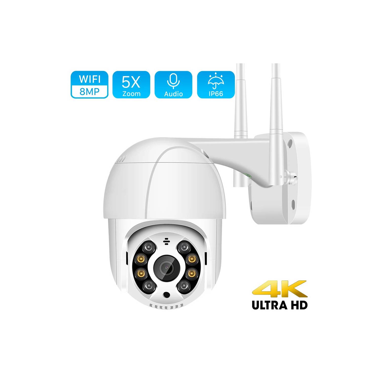 Camara ip wifi robotica vision nocturna 3 antenas DANKI