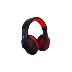 RXE - AUDIFONOS TIPO GAMER RXE NEGRO ROJO LUCES LED