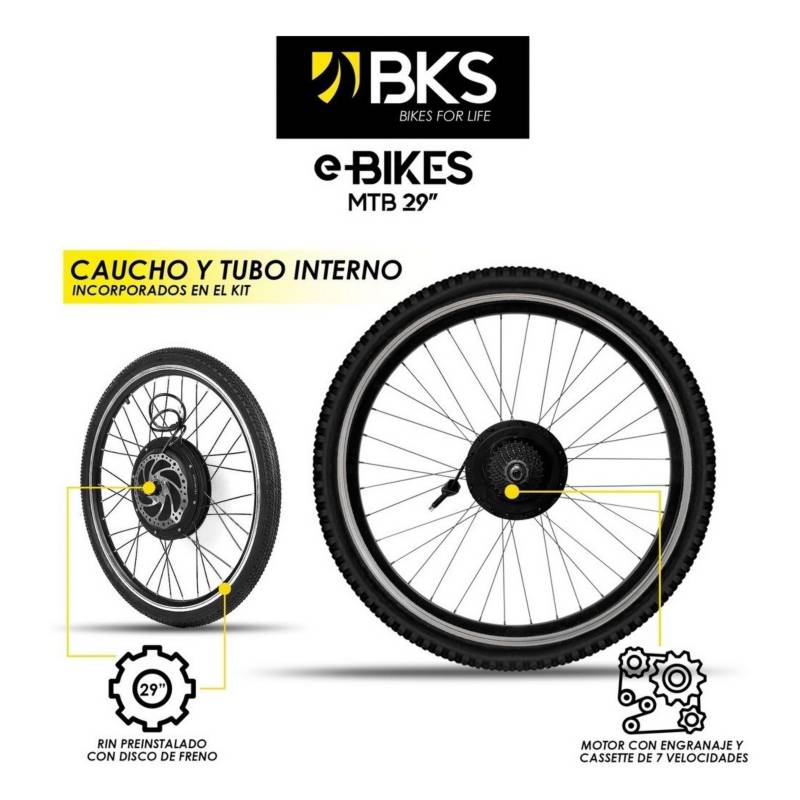 Kit Bicicleta Eléctrica Convertidor 29 Mtb 48v 500w BKS