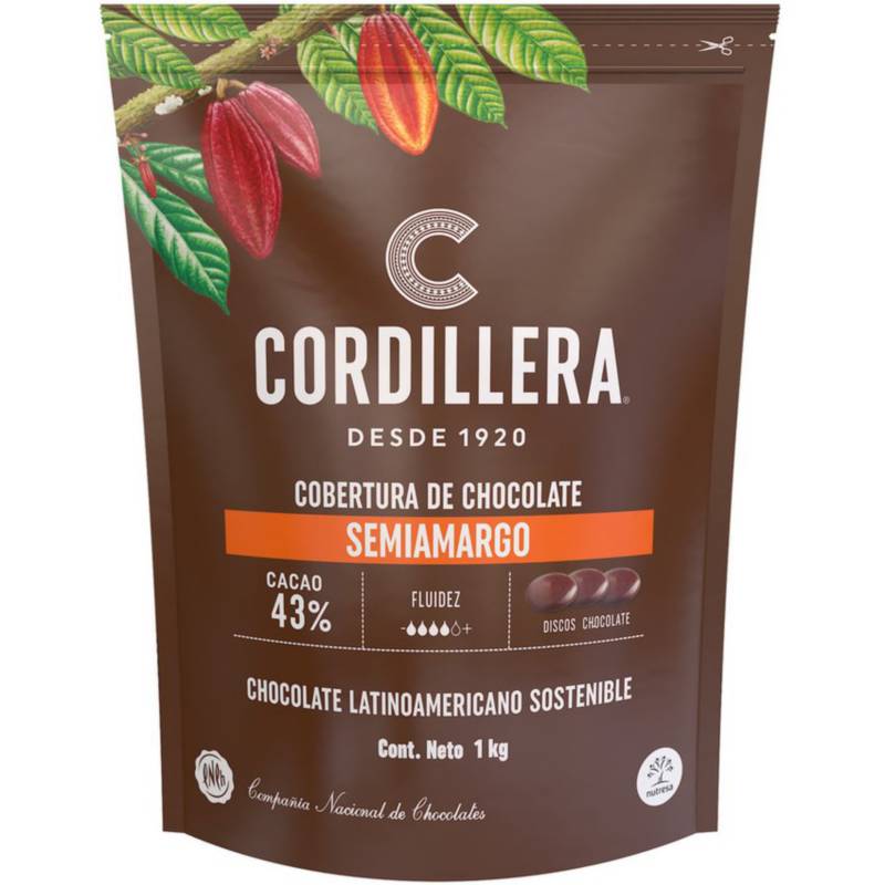 CORDILLERA - Cobertura  de Chocolate Semiamargo Cordillera al 43%