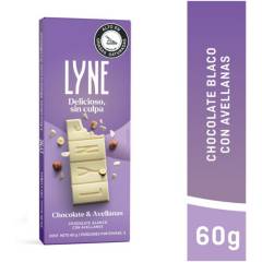 CHOCOLYNE - Chocolatina Lyne Blanca con Avellana plegadiza x 10 unidades