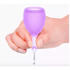 GENERICO - Copa menstrual Drop en siicona médica con bolsa en tela talla L