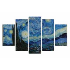 ART INDUSTRY - Cuadro Decorativo Noche estrellada 100 x 70 cm