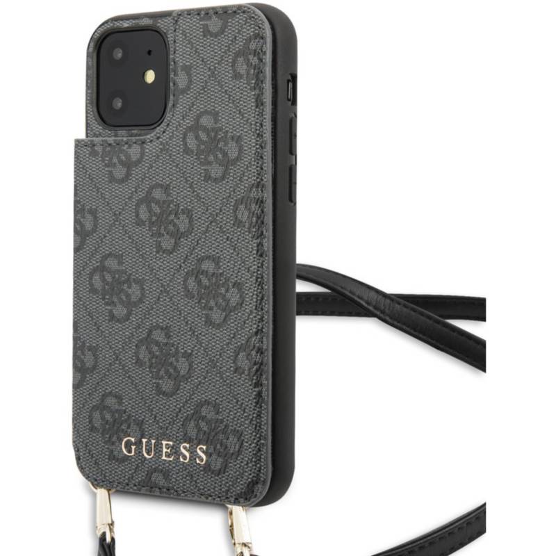 Forro Protector Guess Crossbody 4g Para iPhone 11-Gris |