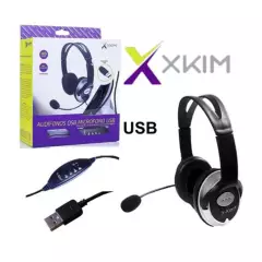 XKIM - Diadema Usb Con Micrófono Y Control De Volumen X-kim Hf-868u