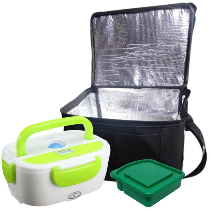 Combo Lonchera Porta Comidas Electrica+Licuadora Recargable 380ml Vd