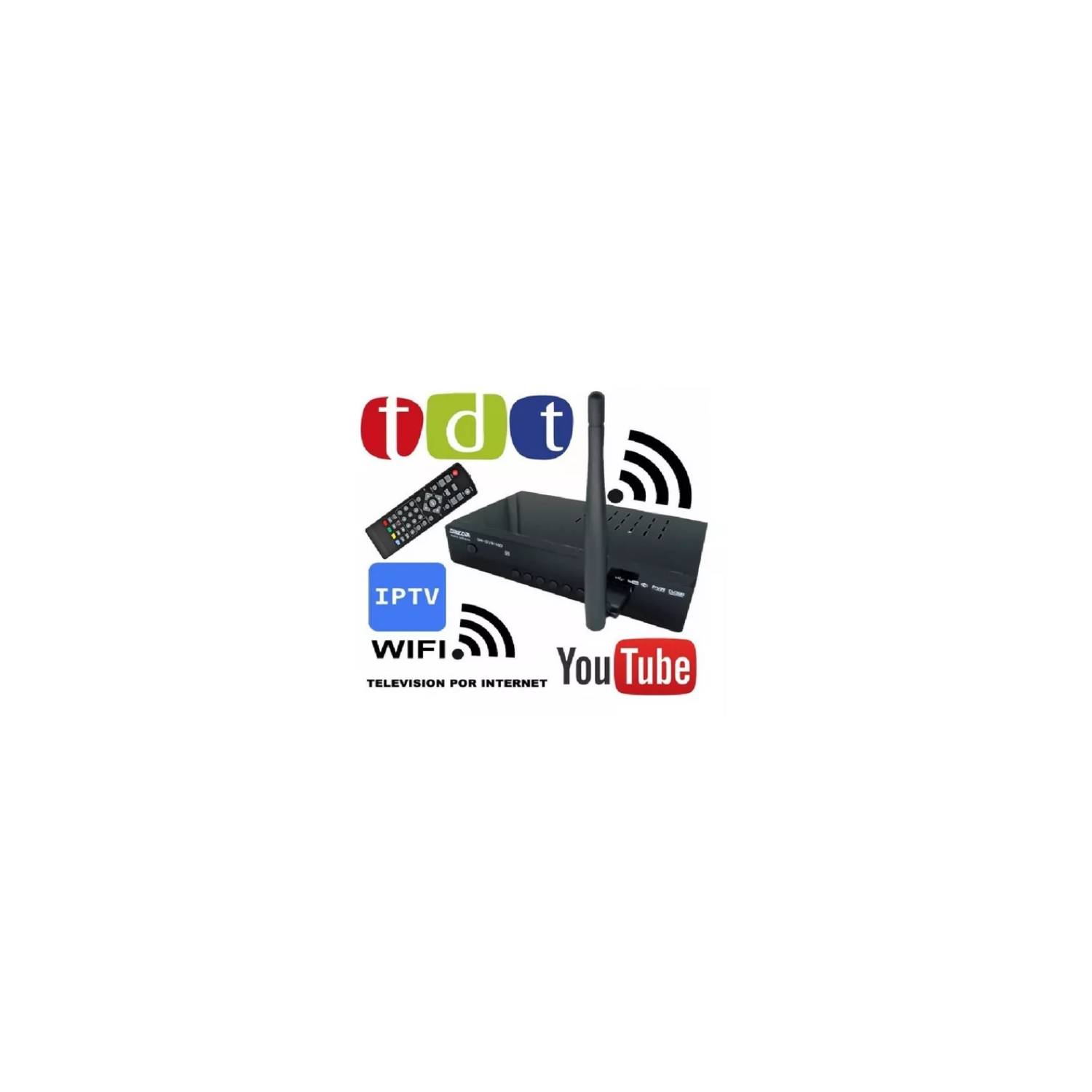 Decodificador Tdt Con Wifi Antena control Cables Audio y Video