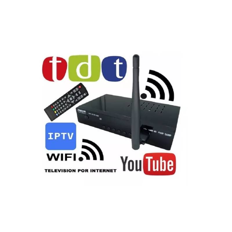 Decodificador Tdt Con Wifi Antena control Cables Audio y Video