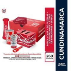 BUDWEISER - Packx6 Cerveza Budweiser 269 Ml + Kit Futbolero Budweiser