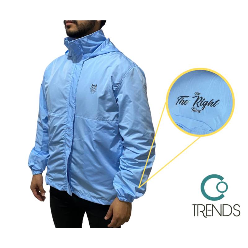 Chaqueta Deportiva Rompevientos Outdoor para Hombre AZUL GENERICO