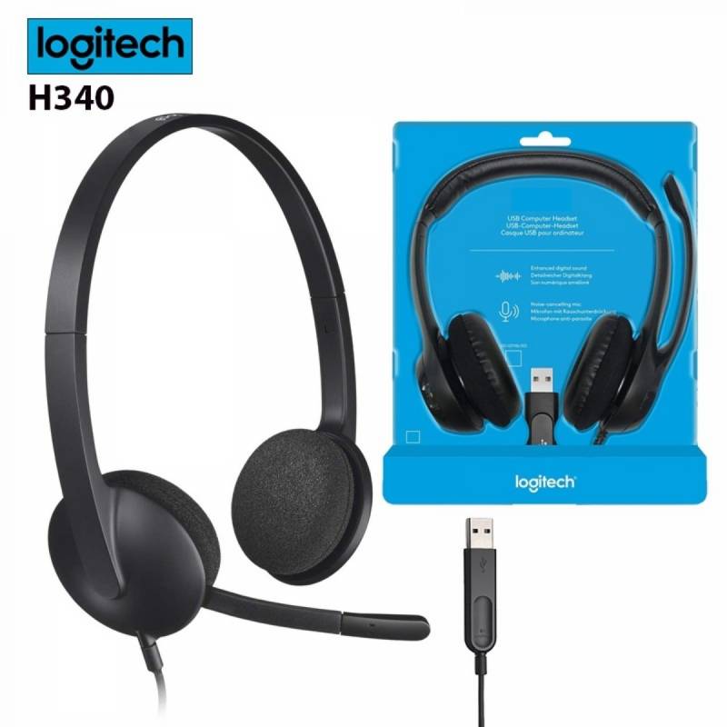 Auriculares  Logitech Headset H340, De diadema, Con cable