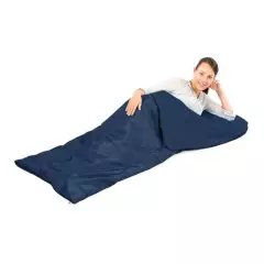 GENERICO - Bolsa para dormir campamento sleeping bag 2 en 1 azul