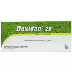 BOEHRINGER INGELHEIM - Doxidan 20 Antimicrobiano Perros Gatos X 20 Tabletas