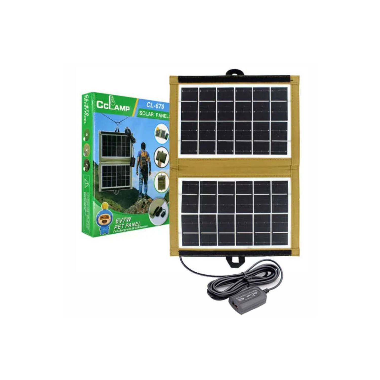 Mini Panel Solar cl-670 7w Portatil Para Cargar Celular Uso Exterior  GENERICO
