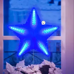 GENERICO - Estrella Luz LED Grande Ventana Puerta Navidad 2293AZ