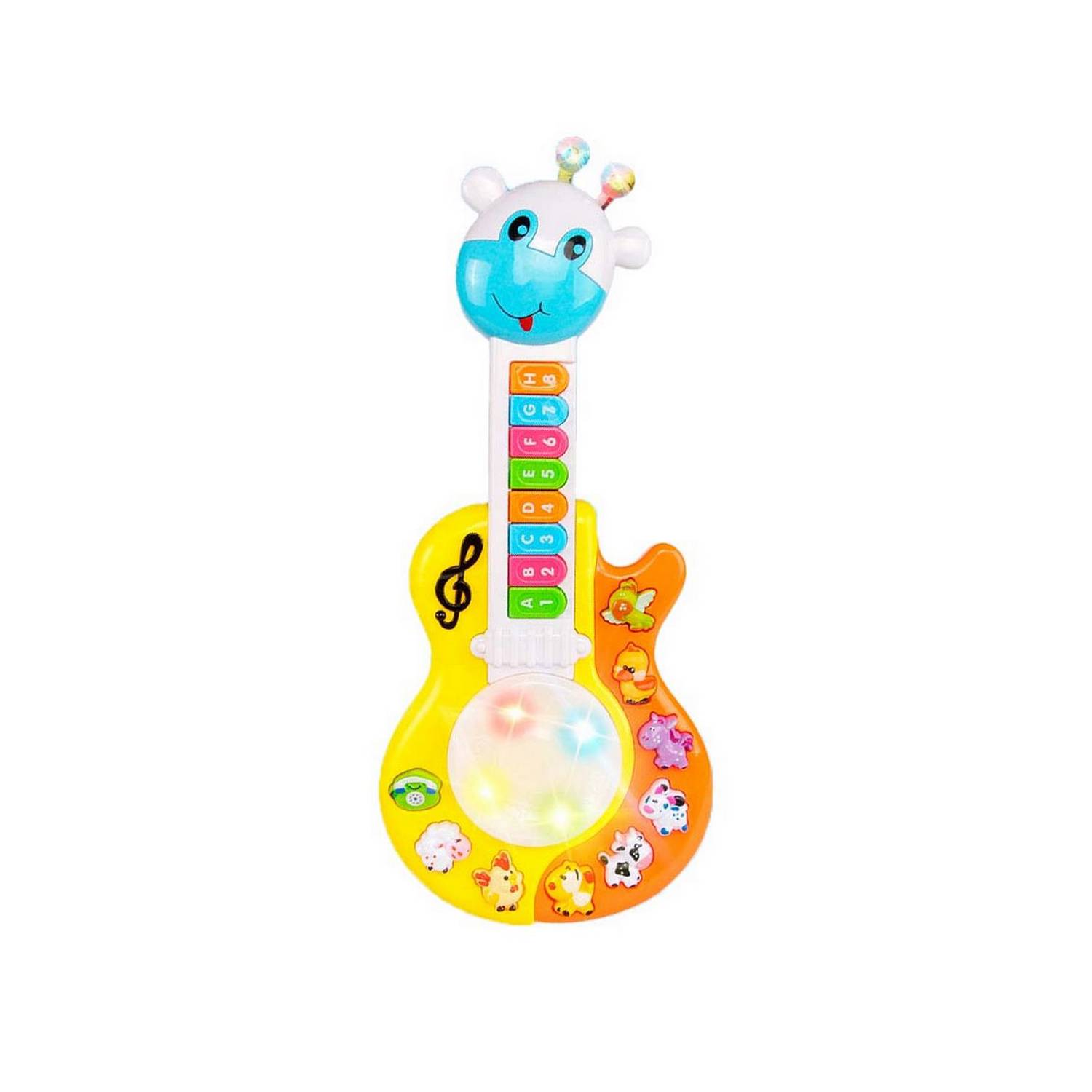 Guitarra Juguete Luces Y Sonido Niños Regalo DAYOSHOP