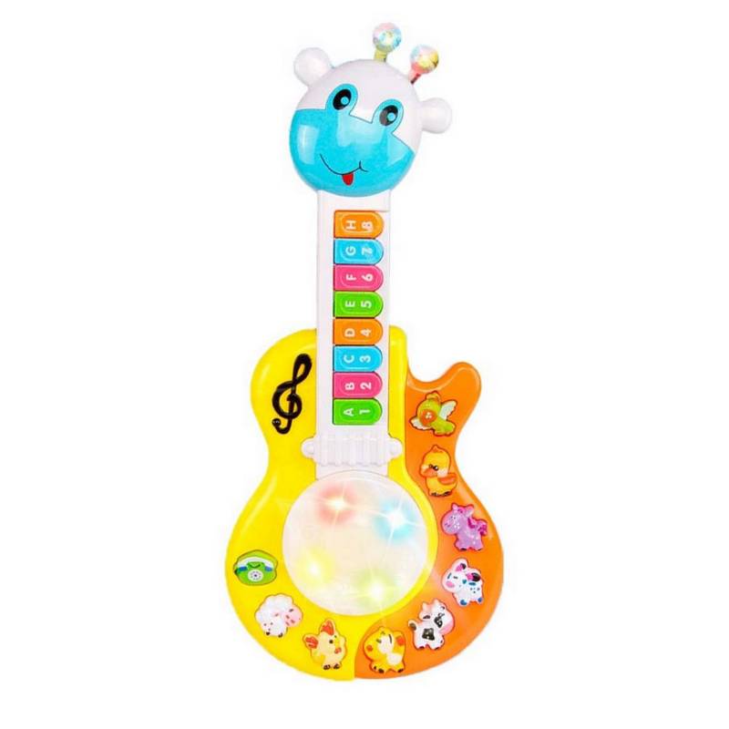 Boley Guitarra musical para niños pequeños, 1 unidad, luz y sonido,  guitarra de juguete para niños a partir de 12 meses