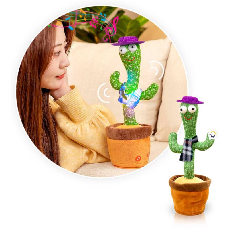 Cactus bailarín para bebés, juguetes para niños y niñas, cactus bailarín,  juguete de cactus parlante, juguete para bebés de 6 a 12 meses, juguetes de
