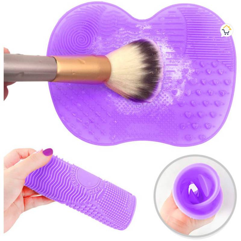 Limpiador brochas maquillaje silicona profesional limpieza lp-02
