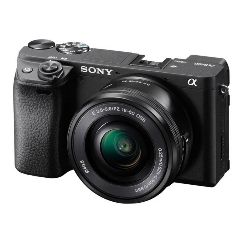 SONY - Camara Sony Alpha 6400 Kit lente 16-50 mm 24,2 MPX 4K