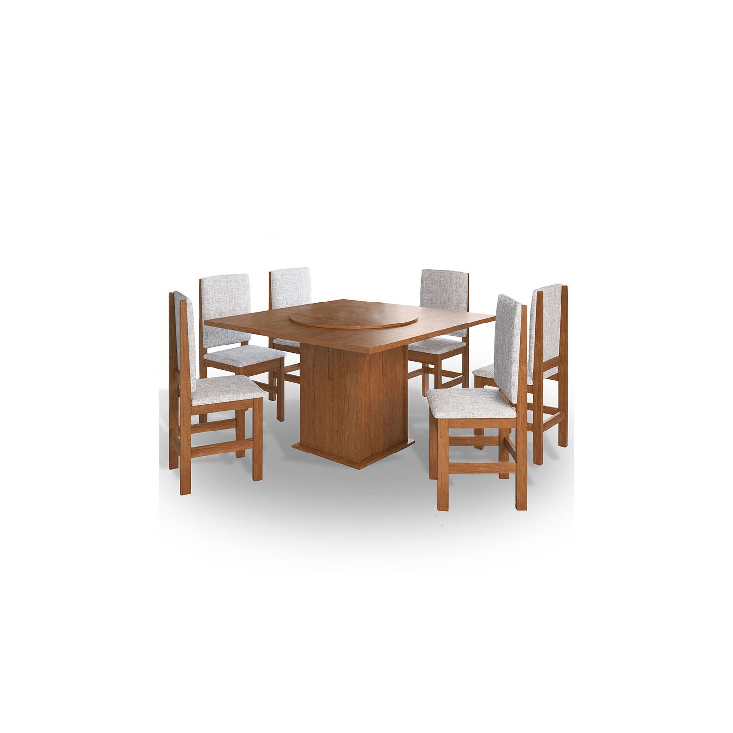 Mesa redonda de comedor con plato giratorio KALON