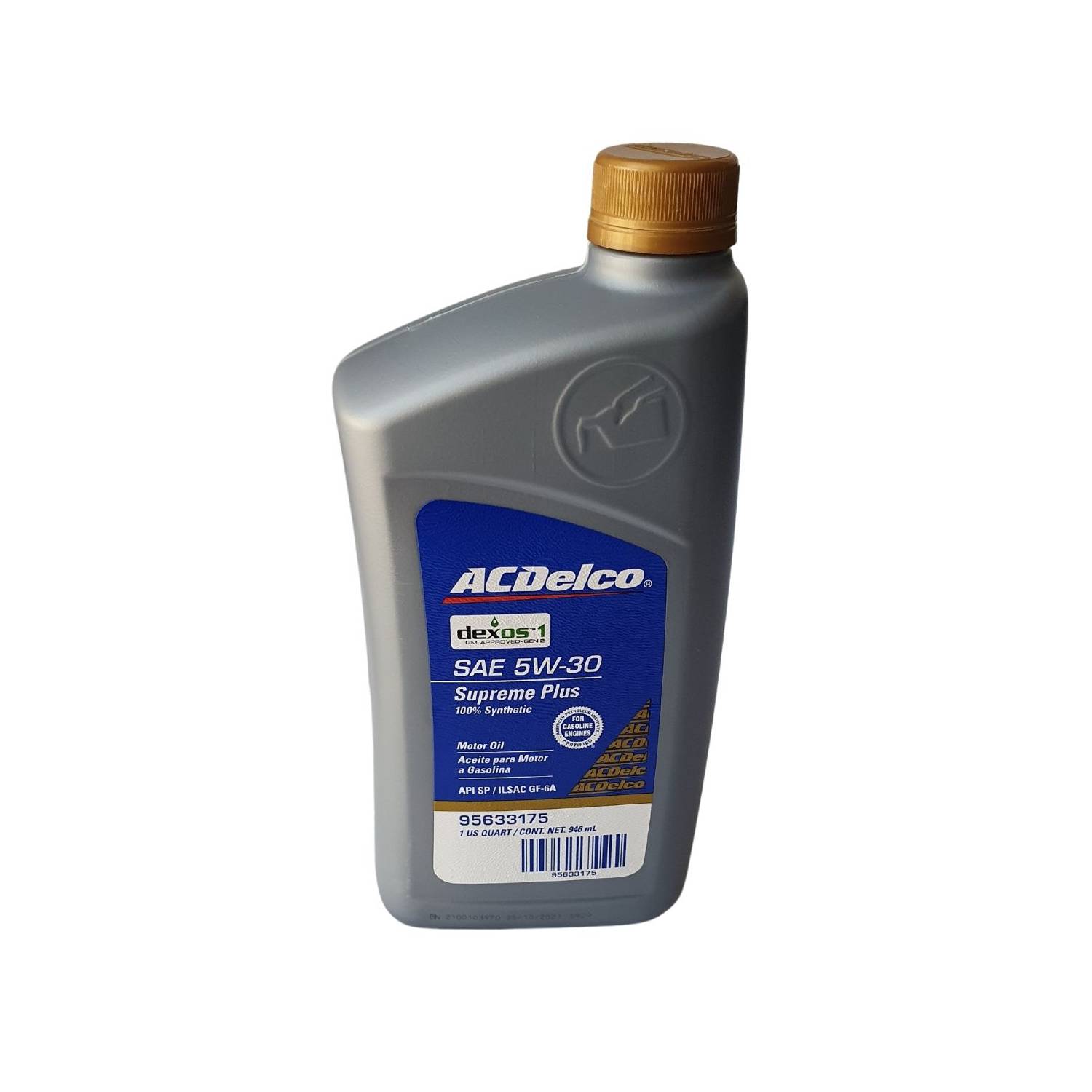 Aceite Para Motor 5w30 Acdelco Sintético Dexos Gen 2 Gasolina De 5