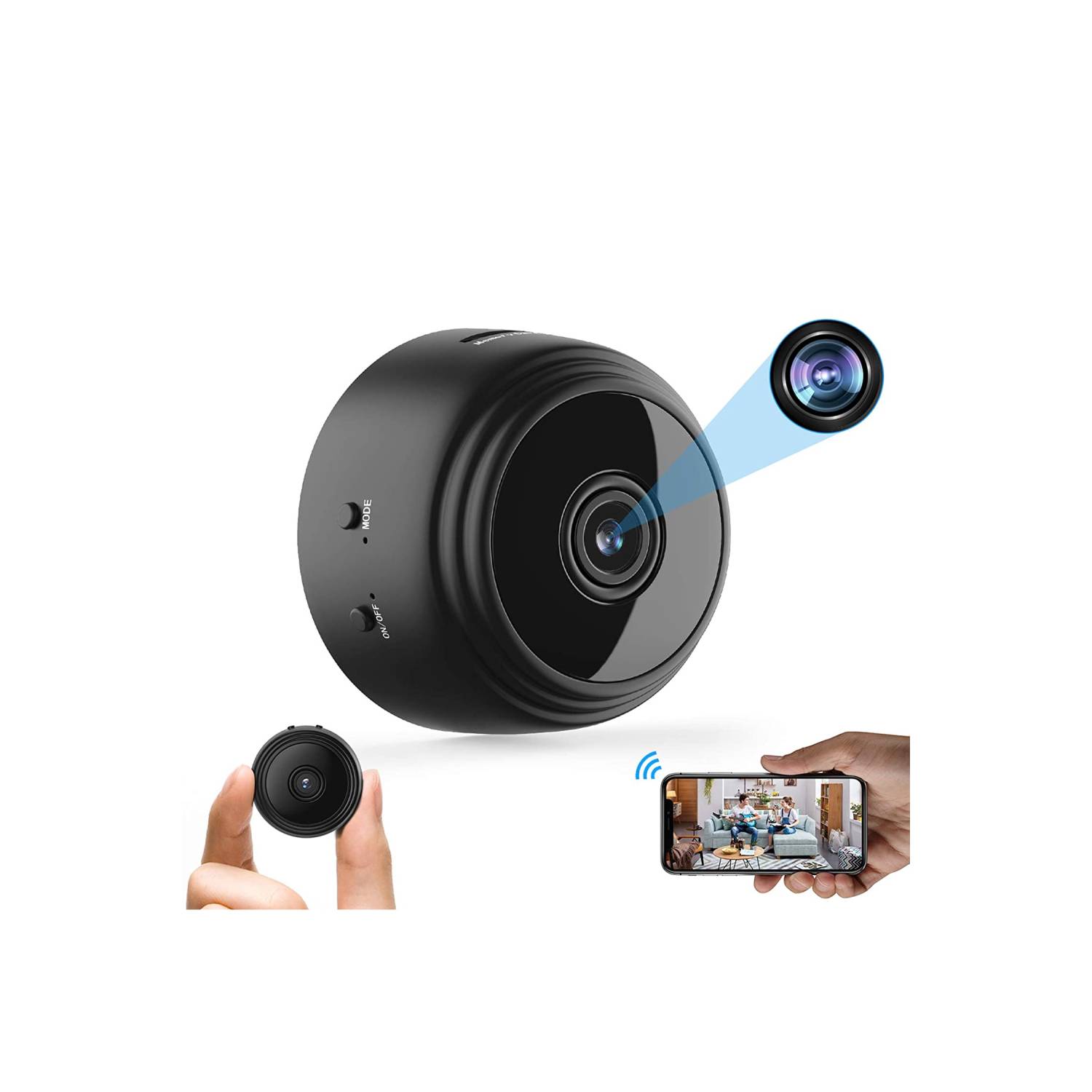 Mini cámara espía inalámbrica HD 1080P Espía magnética Cámara de