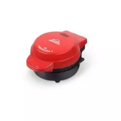 HOME ELEMENTS - Mini wafflera eléctrica roja home elements