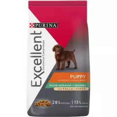 PURINA - Excellent Alimento Perros Cachorros Razas Medianas Y Grandes 3Kg