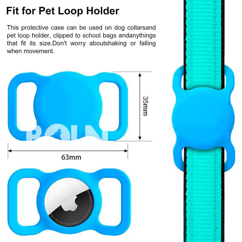 NILLKIN Funda para Collar Mascotas AirTag - Perro Gato / Celeste