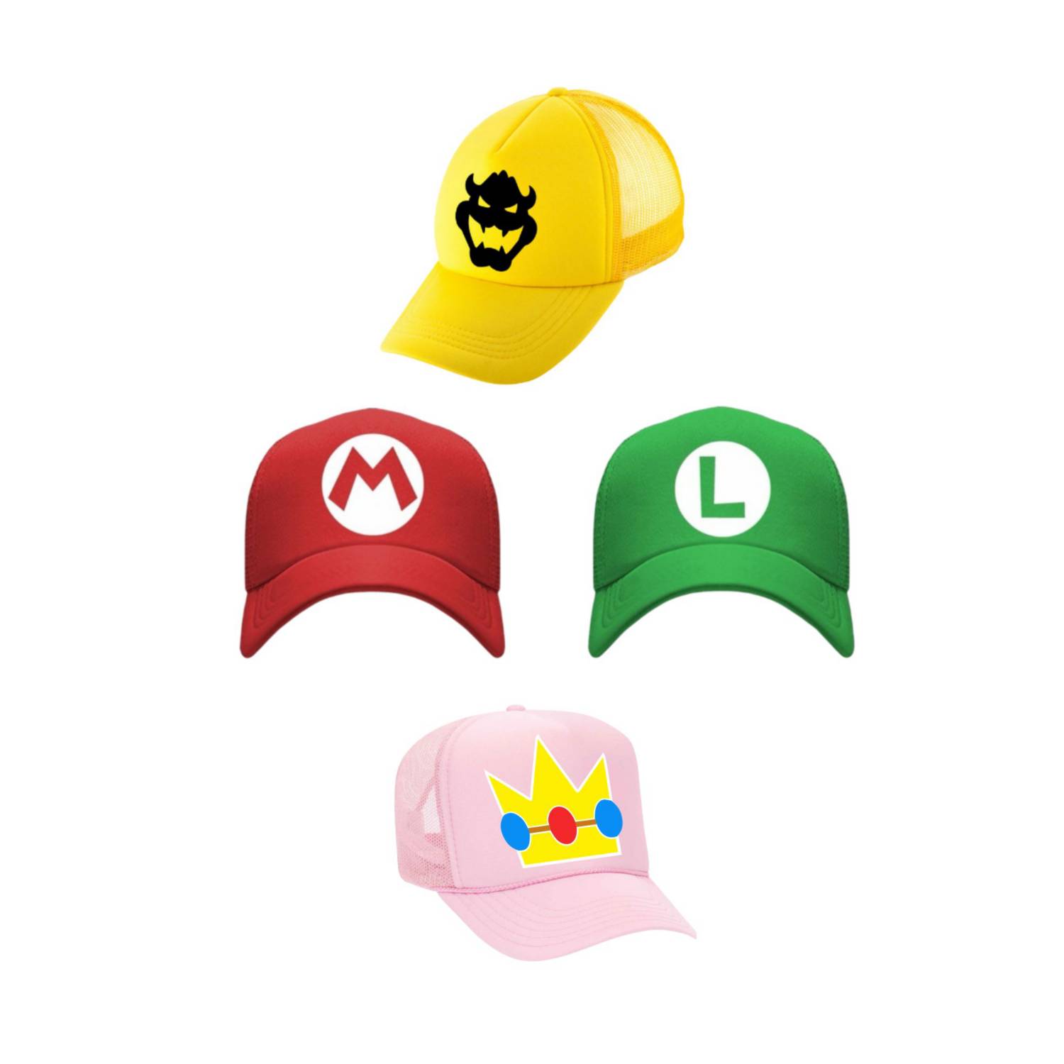 Combo Gorras Mario y Luigi Bros