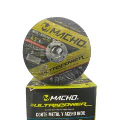 MACHO - DISCO CORTE METAL Y ACERO INOX 4-1/2 (PAQUETE X 25 UNIDADES)