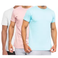 GENERICO - Camisetas para hombre en algodón 100% x 3 unidades.
