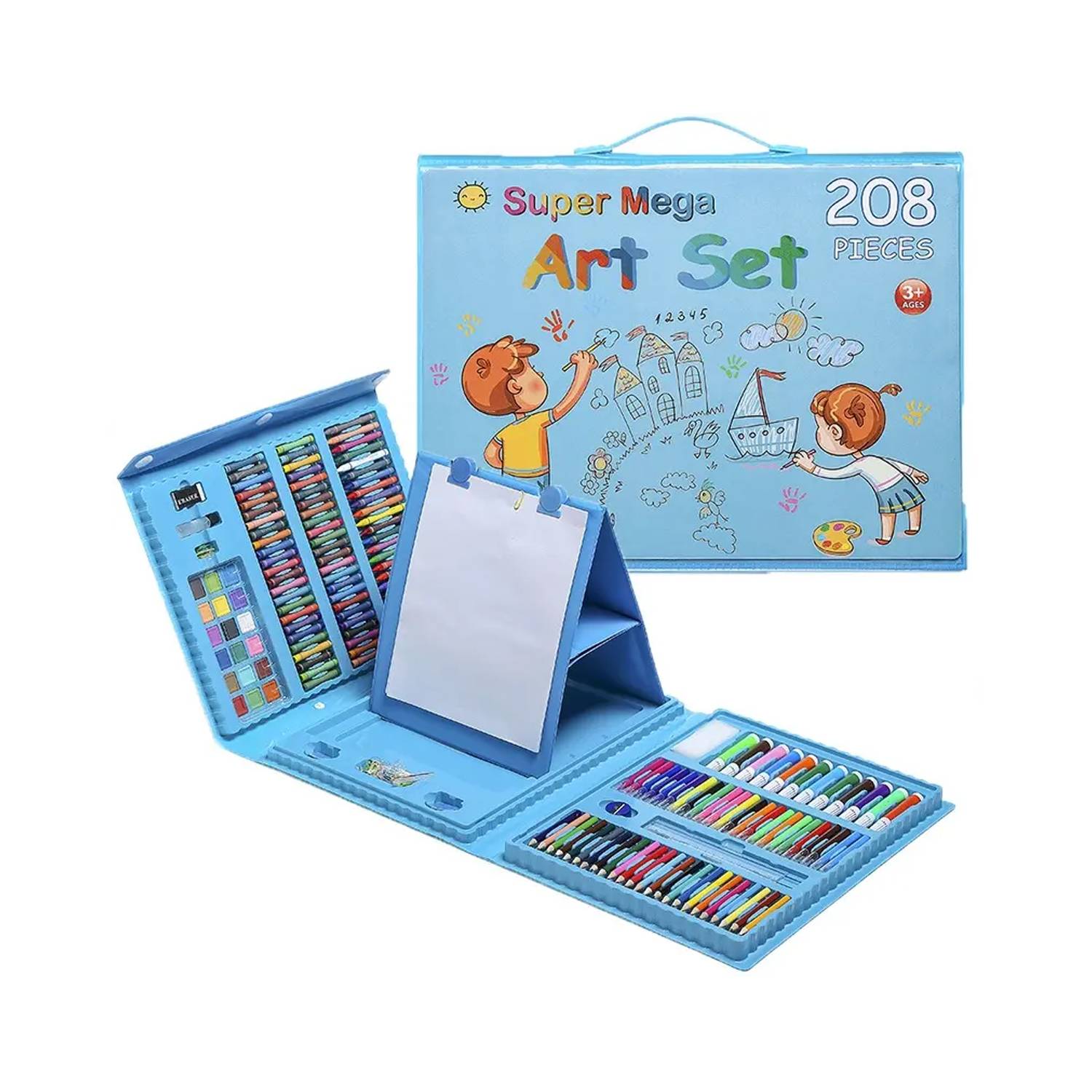 Set Kit De Arte Dibujo Colores Para Niños Maleta X208 Piezas GENERICO