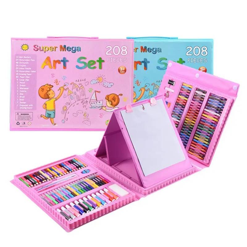 Set Kit De Arte Dibujo Colores Para Niños Maleta X208 Piezas