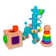 GENERAC - Juguete Cubo Didáctico De Aprendizaje En Madera Montessori